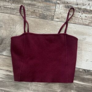 Express knit sweater crop tank top